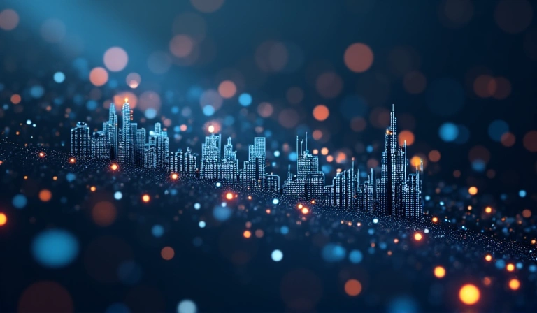 Imagen abstracta de derechos de autor y propiedad intelectual con símbolos de copyright y patentes